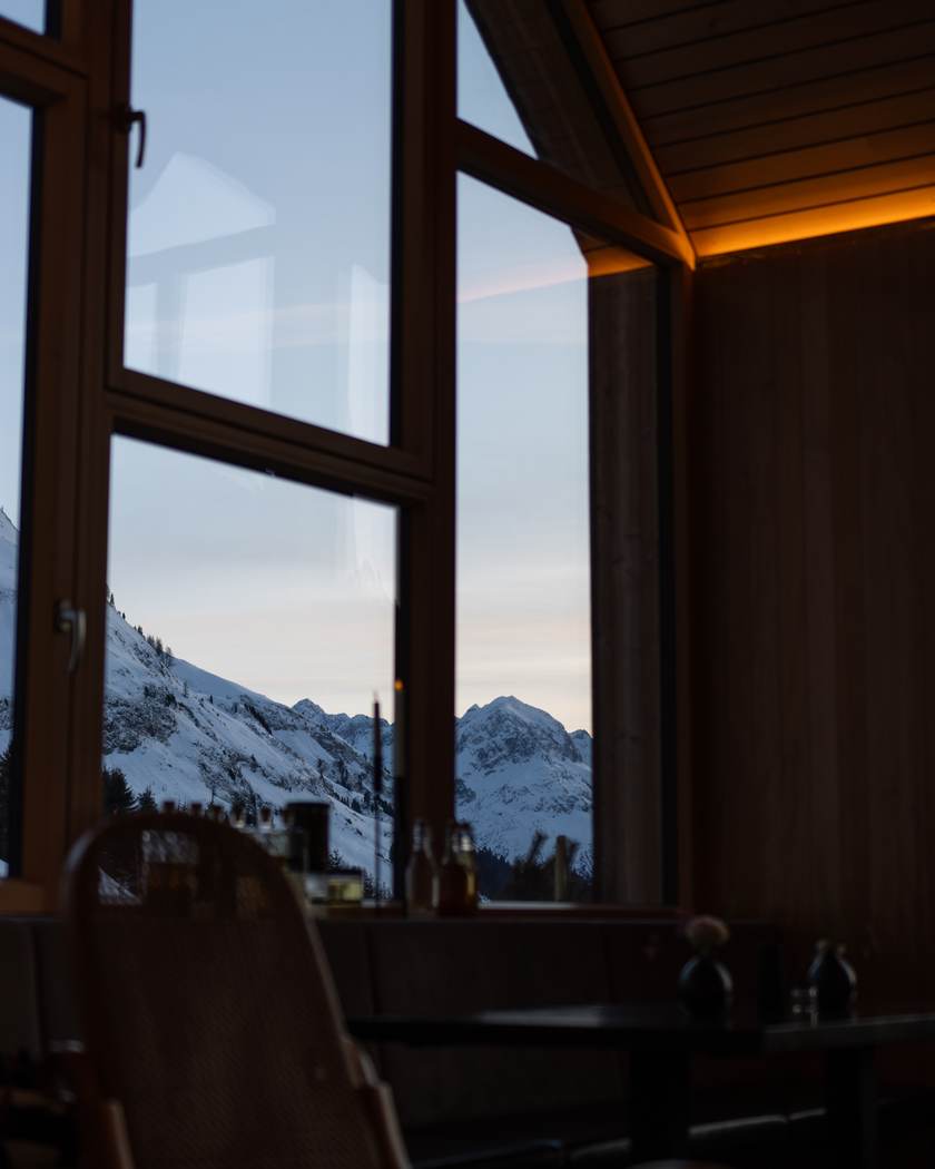 Aus dem Fenster, Winter, Arlberg
